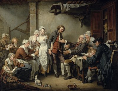 Die Dorfeinigung, 1761 von Jean Baptiste Greuze